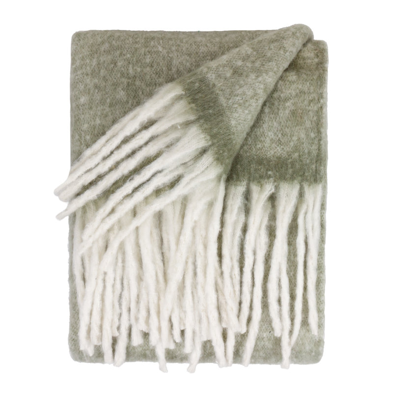 Cozy Machine Woven Throw Blanket, Green