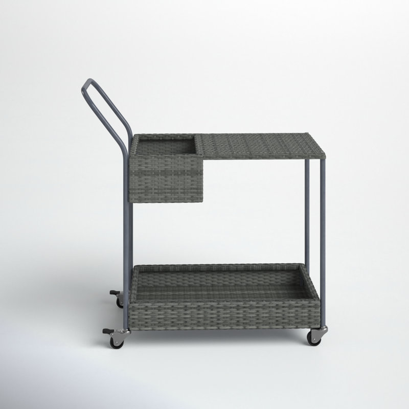 Chambord Bar Cart with Aluminum Frame
