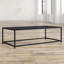 Table basse Weidler - Table basse Miley en métal noir - Table d'appoint rectangulaire moderne en métal pour le salon, table de centre minimaliste contemporaine - Table basse noire-2005557