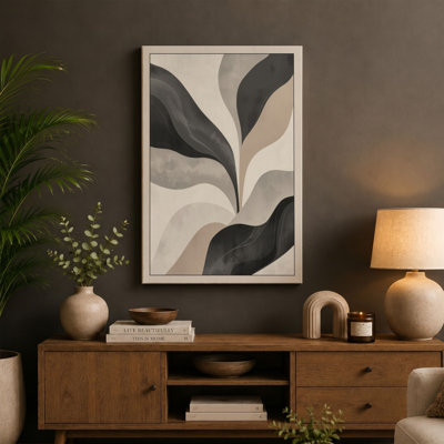 Flowing Petals Minimalist - Wrapped Canvas