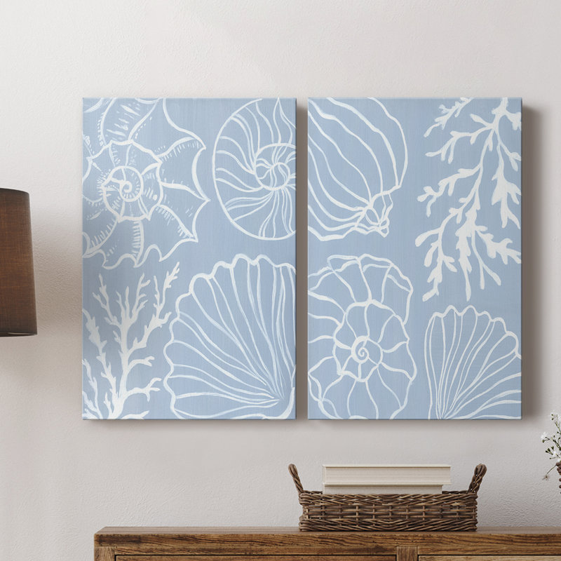 «Shell Silhouettes I», toile tendue avec châssis de qualité supérieure, prête à être accrochée