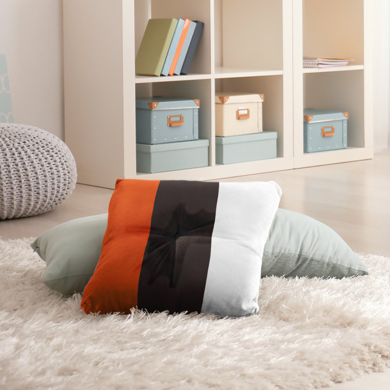  Coussin de sol touffeté, 30 po x 30 po, Brun