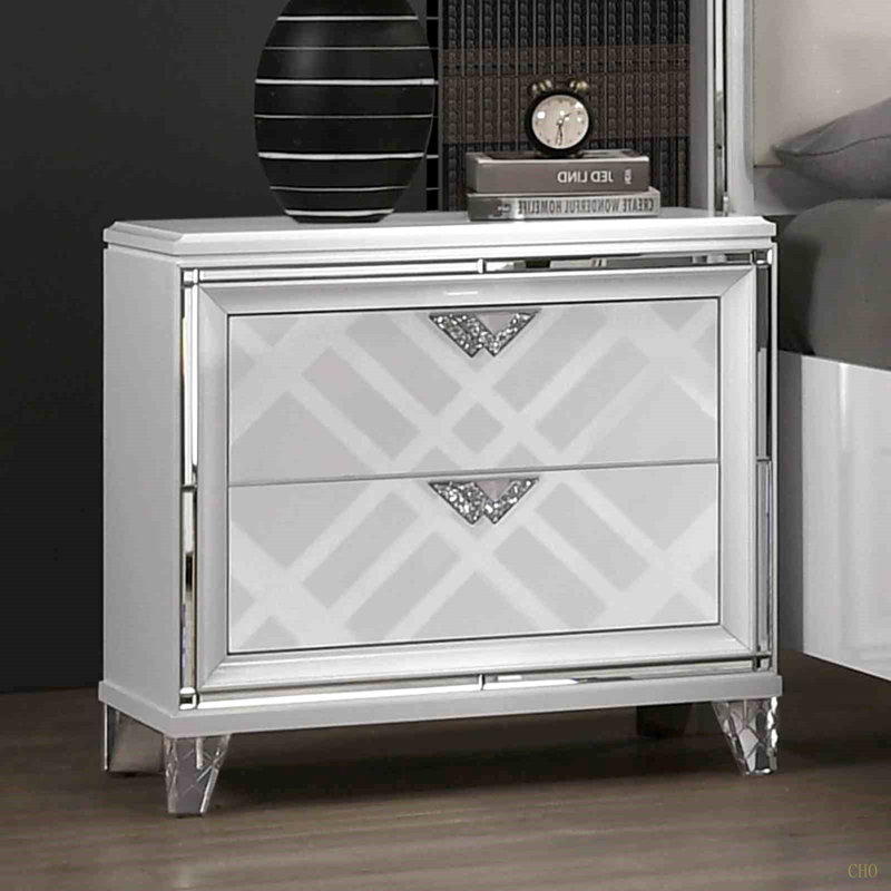 Table de chevet 1pc, Blanc