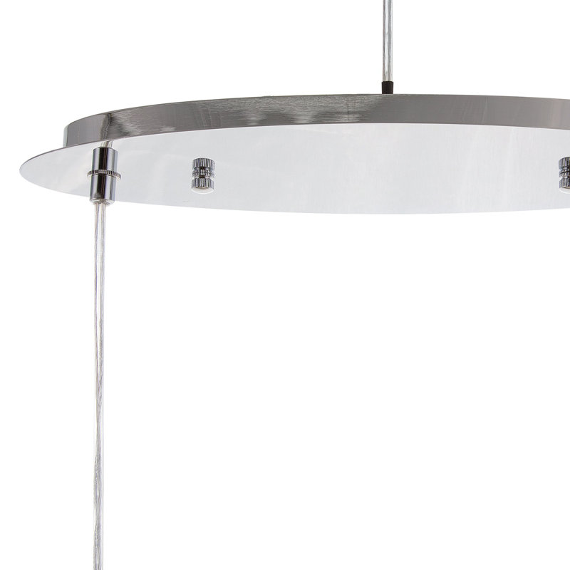 Aarav 1 - Light Silver Drum Pendant