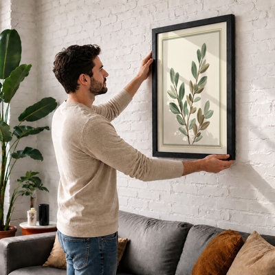 Study in Sage Botanical - Framed Print