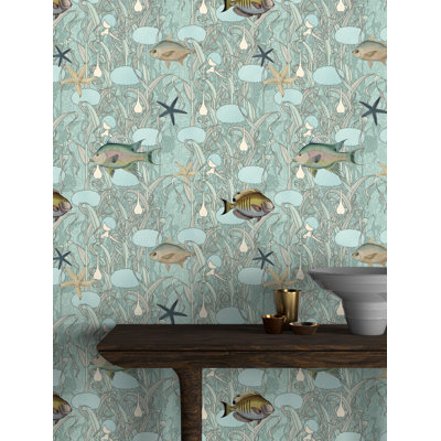 Lagoon Tapestry 33' L x 20.5" W Wallpaper Roll