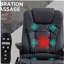 Fauteuil de massage chauffant à haut dossier, fauteuil de bureau chauffant, noir