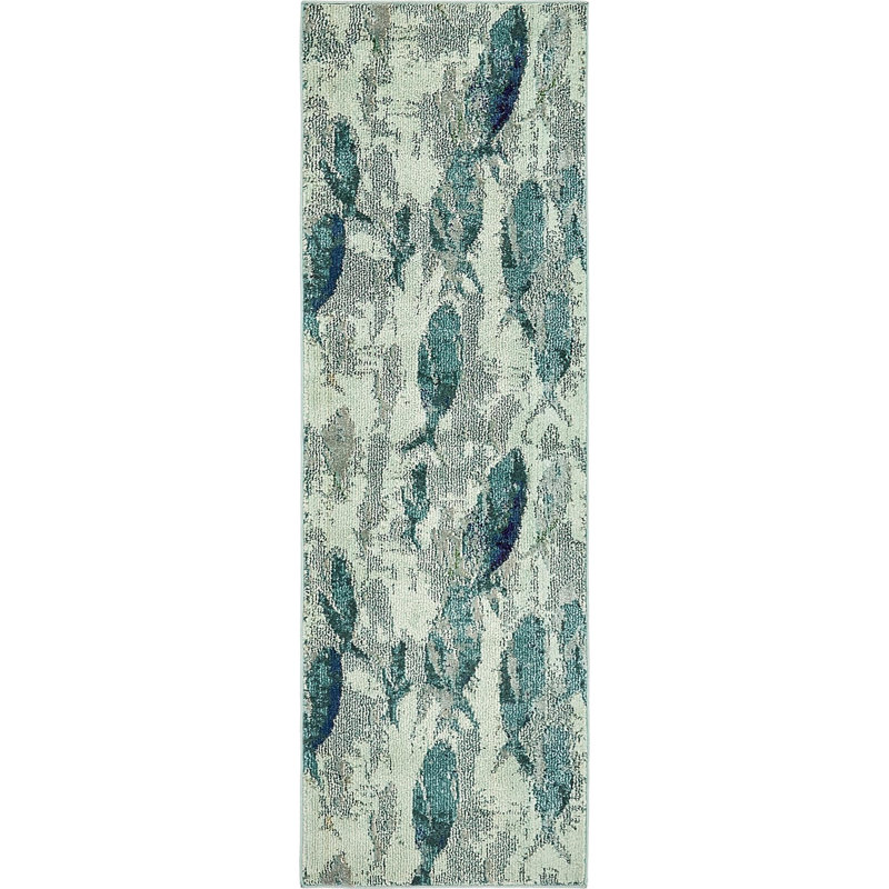 Tapis bleu clair Esposito, Tapis de couloir 2 pi 2 po x 6 pi 7 po
