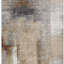 Tapis extérieur lavable abstrait beige et ivoire 10 pi x 14 pi