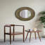 Miroir d'appoint rond doré et noir-543738520