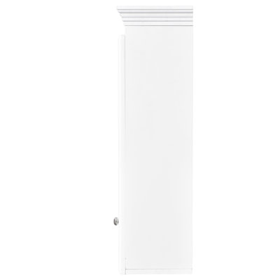 Wall Mounted Bathroom Wok, White, Adjustable Shelf For Supplies Medicine Cabinet, Mounted, 2 Doors, Plenty Of Storage, White Color