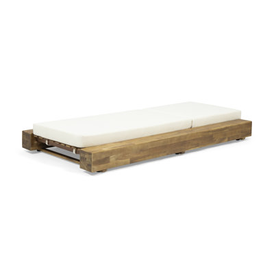 Chaise longue d'extérieur en bois Tomalin