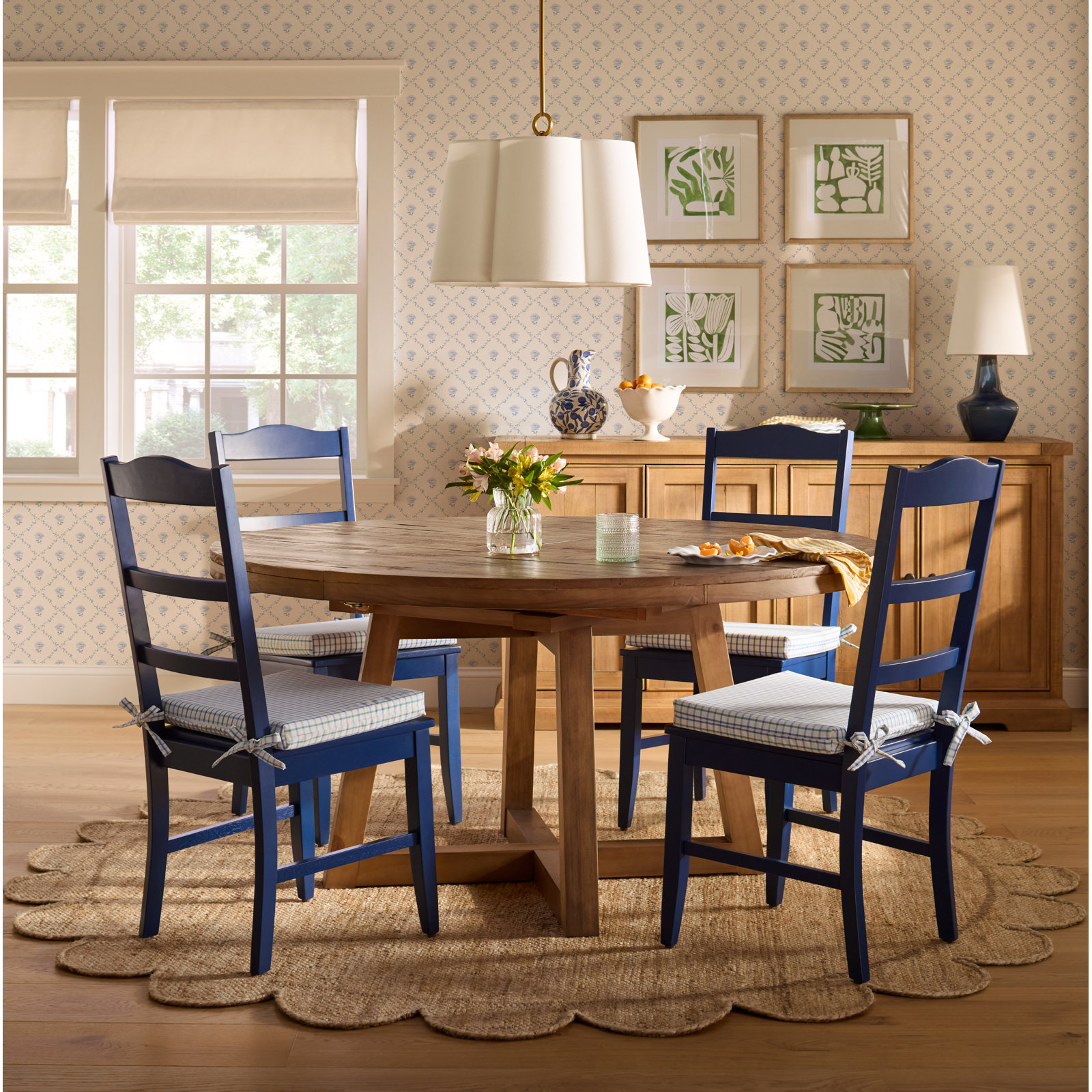Pelia 72.01" Extendable Solid Wood Dining Table, Rustic Natural