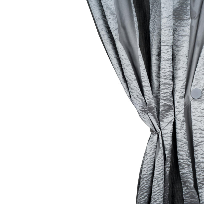 Alma Curtain Holdback/Tieback, 10.5 cm H x 60cm W x 3cm D, Grey