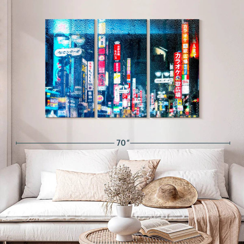 Sireci Tokyo Bluish Reflection, 32" H x 50" W