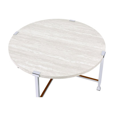 Round Coffee Table With Metal Leg