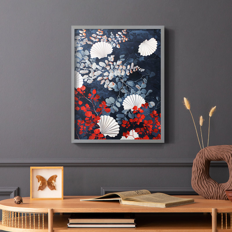 NAUTICAL Series CECIV - Impression encadrée de qualité supérieure - Prêt à être accroché - Aucun clou requis, Gris