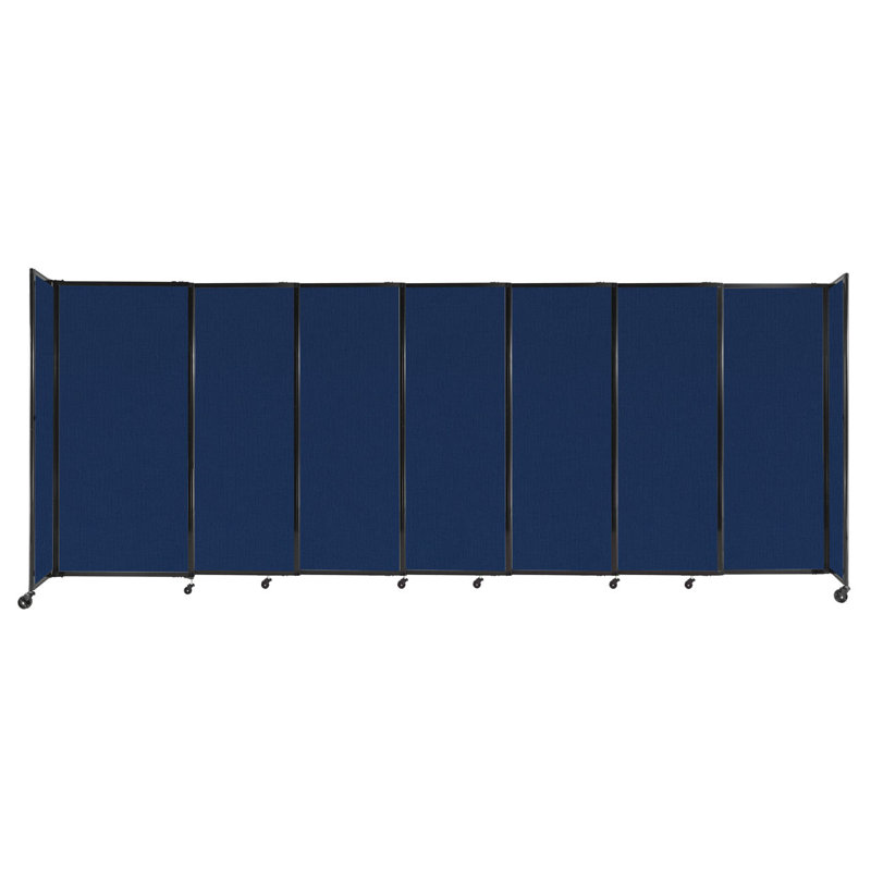 Cloison portative coulissante en tissu StraightWall, H 72 po x l 186 po x P 1 po, Marine