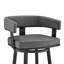 Chaise de bar 26 po gris et noir