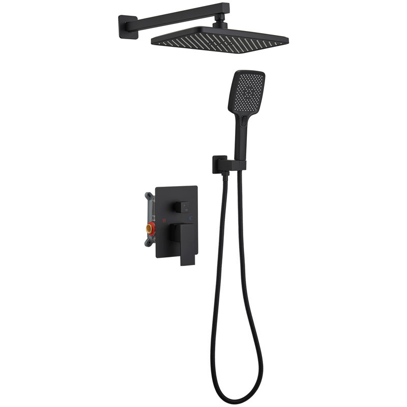 1 Complete Shower System, Matte Black