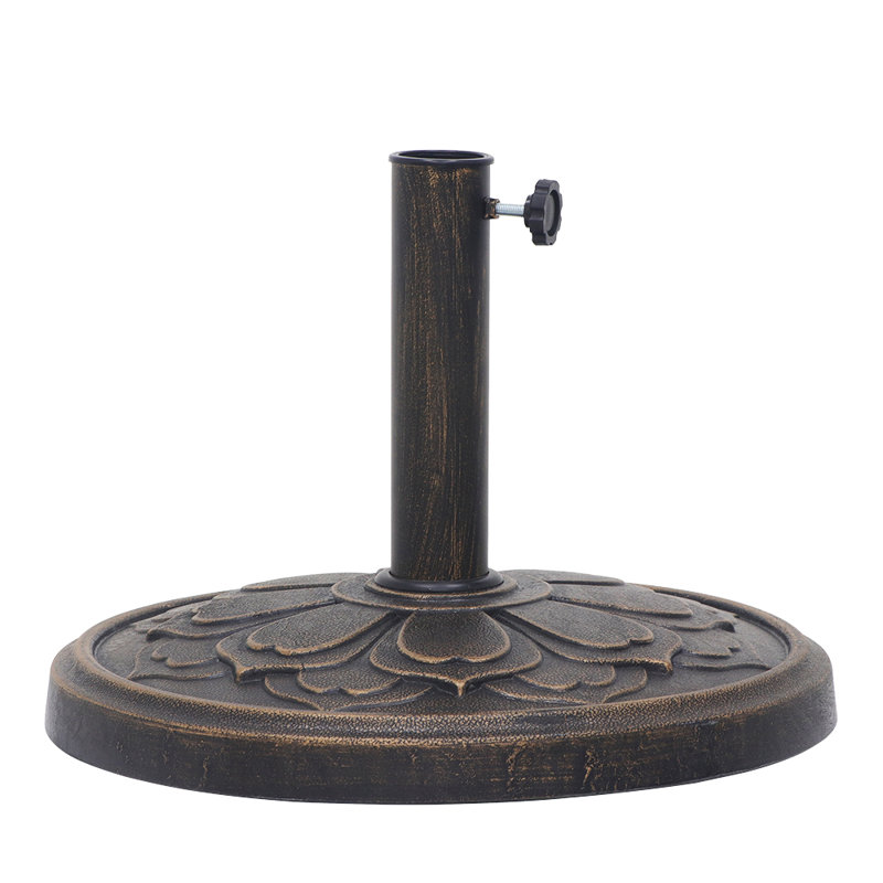26,5 lb Base de parasol de patio, Brun