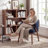 Upholstered Dining Chair with Wooden Legs-1130906502
