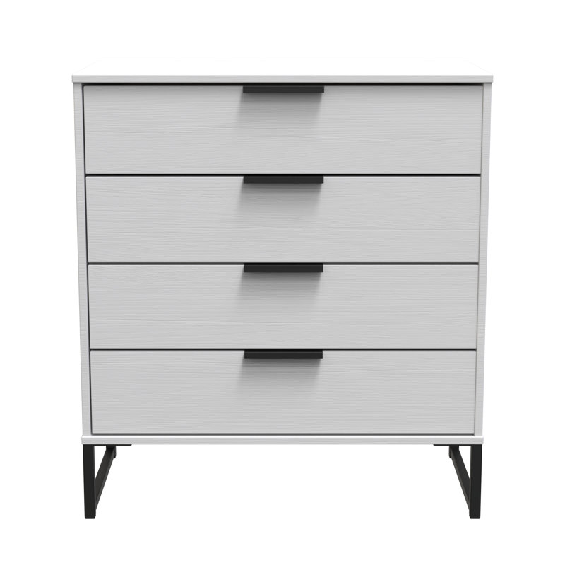 Turah 77cm W 4 - Drawer Chest of Drawers, Grey Ash