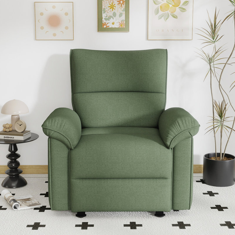 Fauteuil inclinable électrique avec port USB, Velours vert foncé