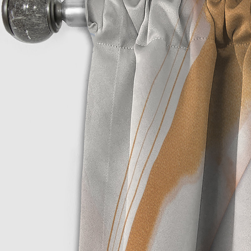 Seybert - Abstract Marble Curtain - Blackout Marble Curtain - 1 Panels, 52" W x 63" L