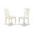 3 Piece Dining Set Contains a Rectangle Dining Room Table with Dropleaf and 2 Kitchen Chairs, Linen White-496796313-481646095