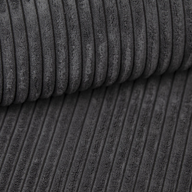 Obla Upholstered Chaise Lounge, Dark Grey