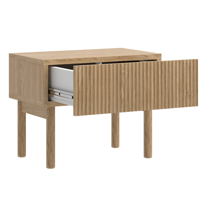 Cantey Nightstand with Legs 50cm Oiled Oak