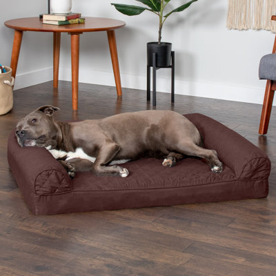 Quilted Orthopedic Bolster Sofa Pet Bed
