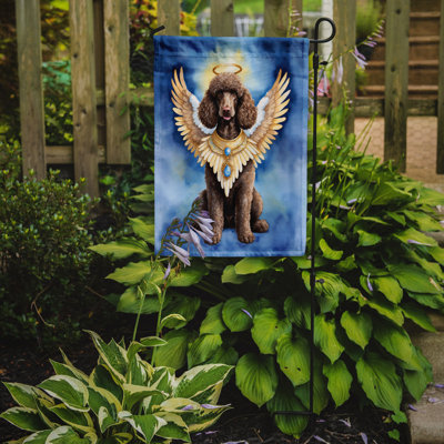 Drapeau de jardin chocolat caniche My Angel
