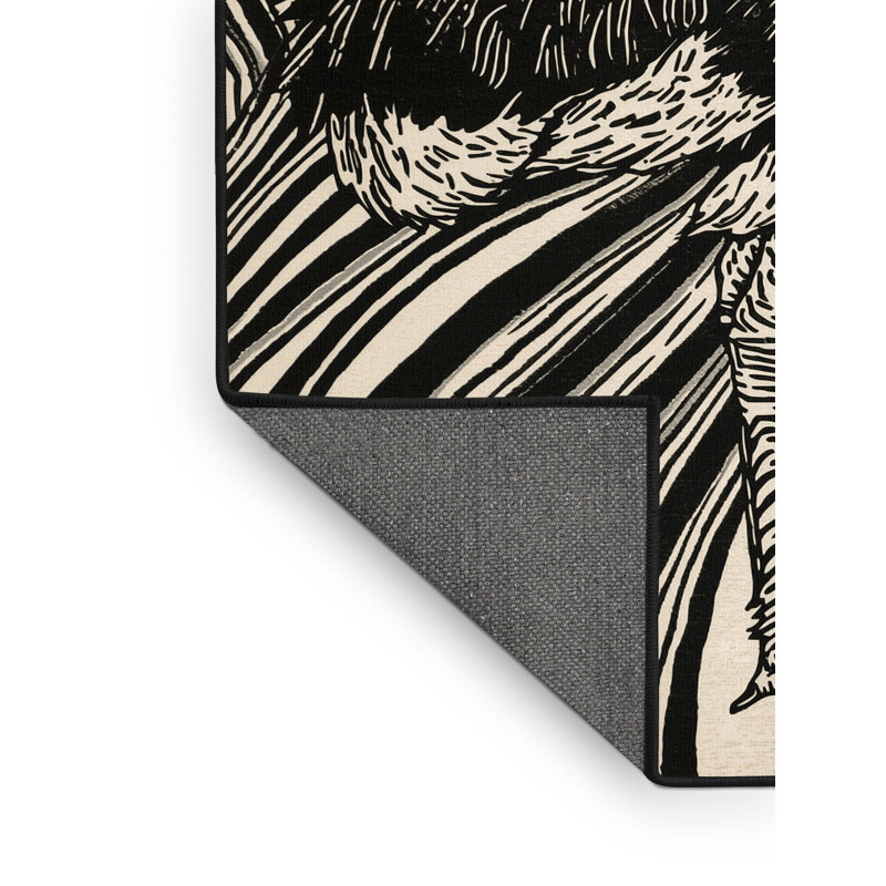 Tapis moelleux moelleux à rayures beige et moelleux en autruche moderne, 8 x 12