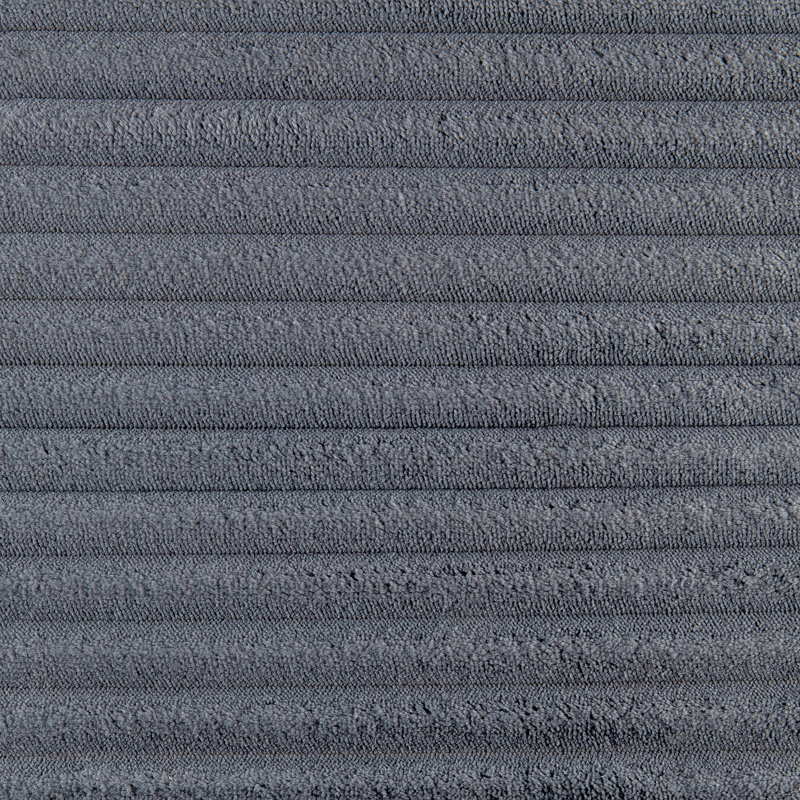 Canapé modulaire à accoudoirs carrés avec rangement Skrzypek, Velours côtelé gris foncé