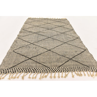 Tapis noir et blanc Parra