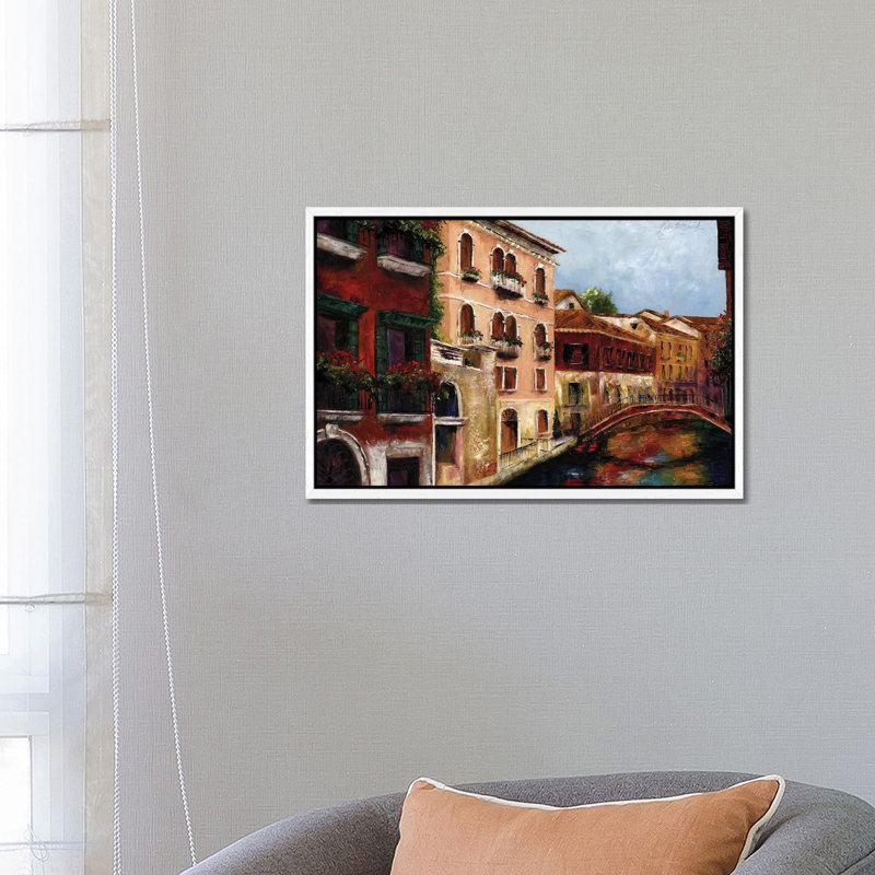 Venice Serenity I by Malenda Trick - Painting on Canvas, White Framed, 66.04 cm H x 45.72 cm W
