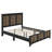 Contemporary Farmhouse-Style Wood Platform Bed Featuring Wooden Strip Accents-425894061-425894056