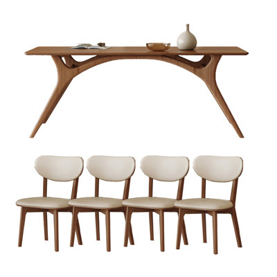 Morasco Solid Wood Top Four Leg Dining Set