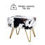 48.3cm Wide Rectangle Animal Print Footstool Ottoman