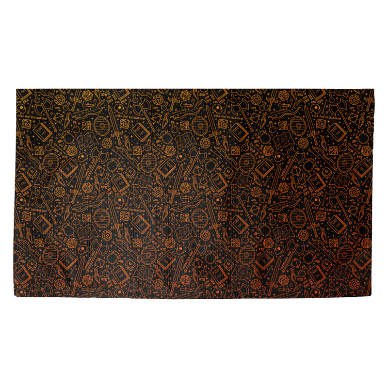 Indoor Doormat, 5'2.5" W x 7'2" L, Yellow/Black