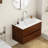 32-Inch Wall-Mounted Bathroom Vanity with Double Drawers, Soft-Close System,Ceramic Sink,No Handle Design-1328600597