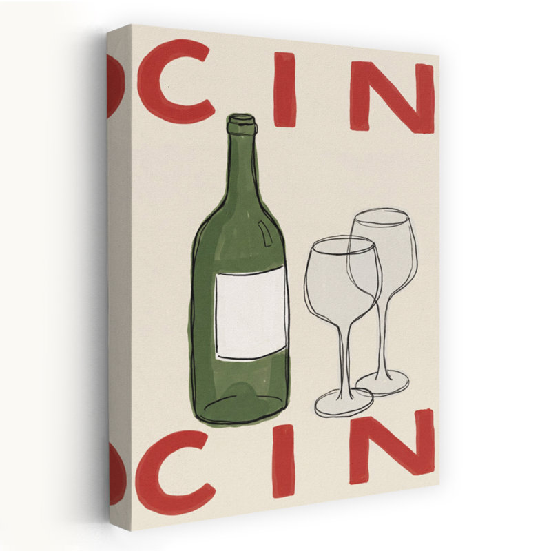 Reproduction d'art contemporain Cin Cin Wine Toast, 60" H x 40" W