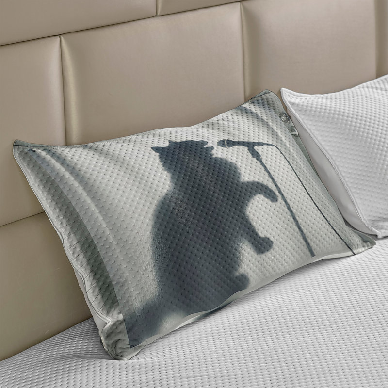 Housse de couette Ambesonne Cat Shadow of a Singing Kitty, H 1 po x l 30 po