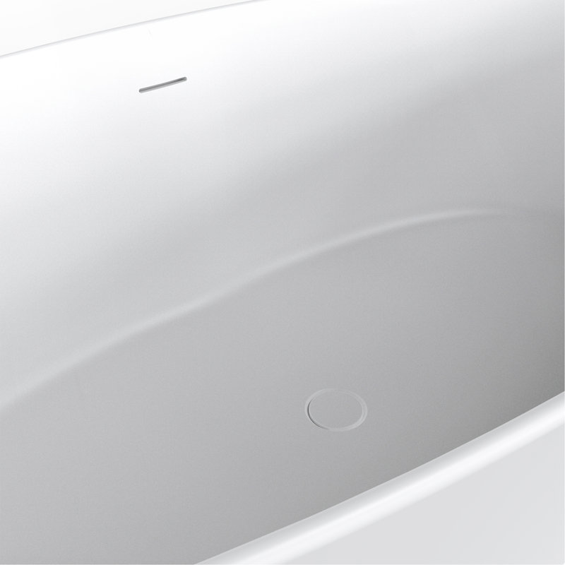 66.9 Inch Freestanding Solid Surface Soaking Bathtub For Bathroom