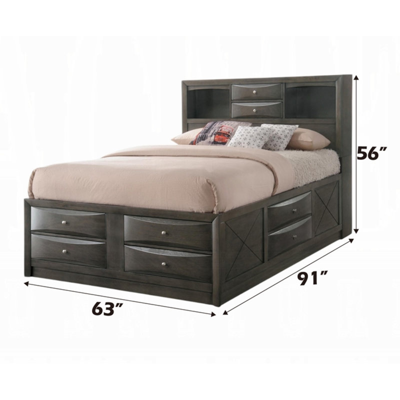 Ireland Piece Bedroom Set, Queen, Gray