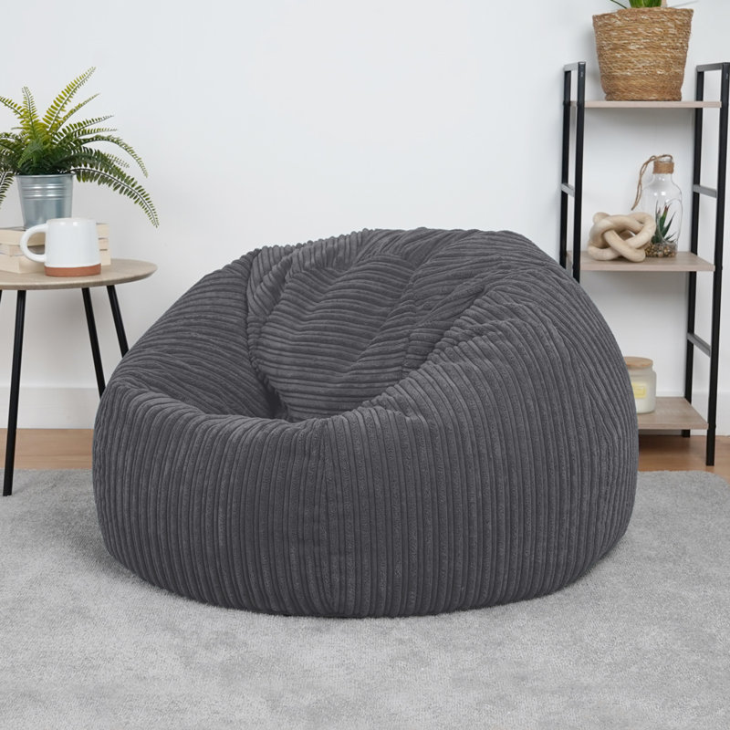 Polyester Refillable Classic Bean Bag, Grey