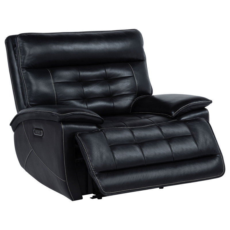 Fauteuil inclinable double en cuir Hewitt noir