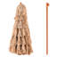 Parasol de plage de 6 pi, auvent incliné de 30 pi et nervures en métal, inclinaison ajustable au bord de la piscine pour une couverture maximale du soleil, assemblage simple, 8 nervures